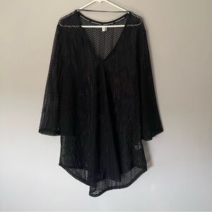 Calvin Klein Zig-Zag Mesh Tunic Cover Up Size XL